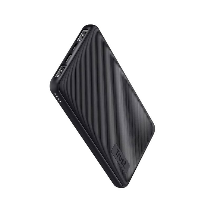 Trust PRIMO ECO PowerBank 10000mAh Portátil, Carga Rápida, Batería Externa, Negro